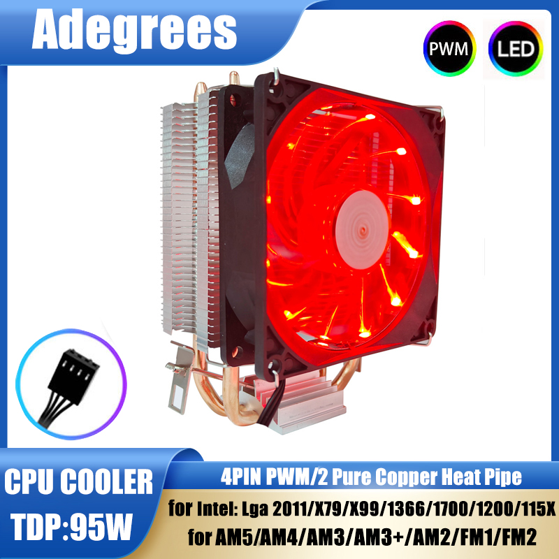Cpu Heatsink - 2 Heat-pipes CPU Cooler Tower 3PIN/4PIN